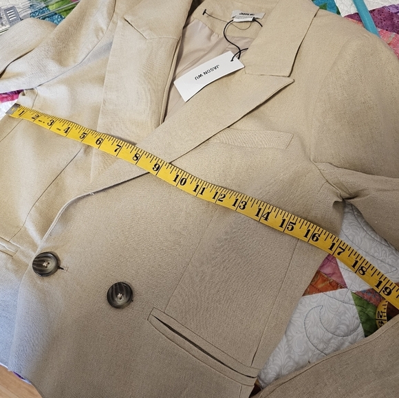 Jason Wu Khaki Linen Blazer Women's Size Small NWT - Picture 7 of 12